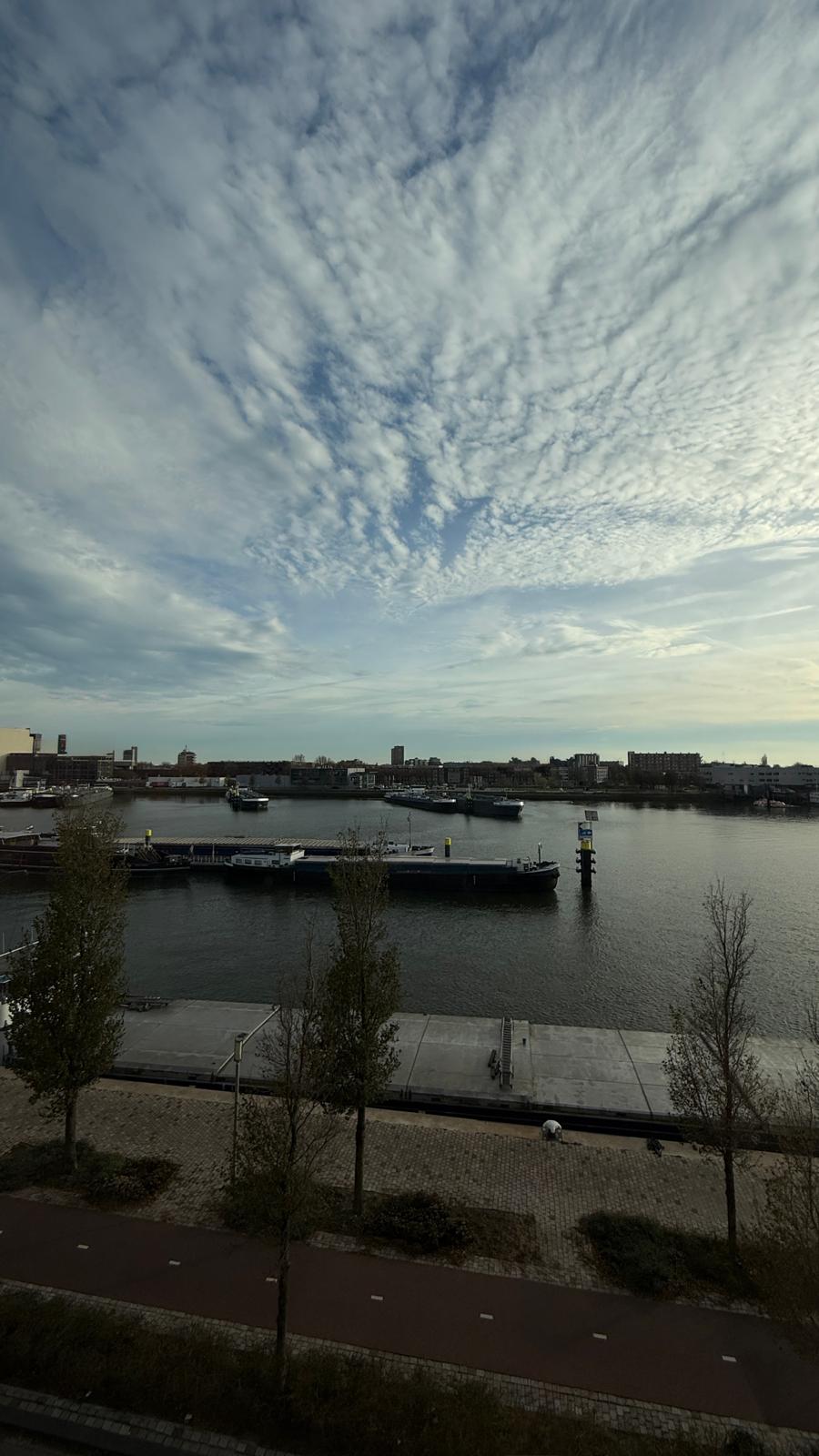 Panoramic river view from the apartment